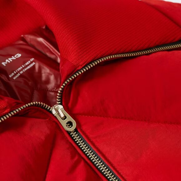 Mango Red Quilted Jacket - Picture 3 of 5